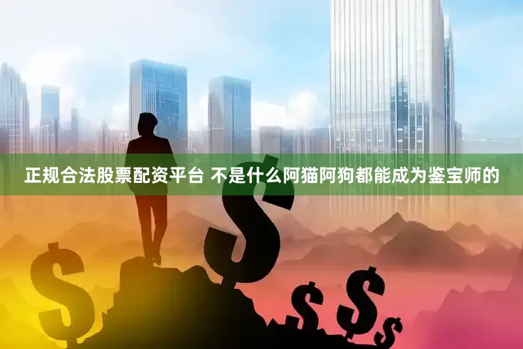 正规合法股票配资平台 不是什么阿猫阿狗都能成为鉴宝师的
